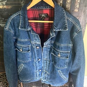 Vintage  RARE authentic Ralph Lauren double RRL denim Conductors jacket unisex